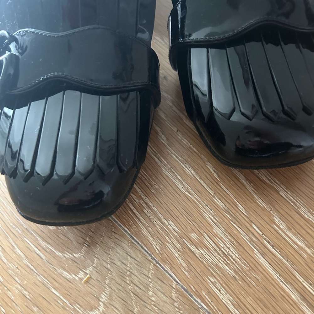 Gucci Marmont Black Patent Leather block heel shoe - Picture 4 of 5